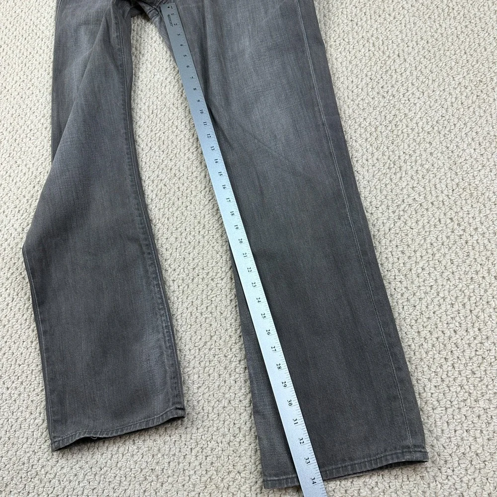 True Religion Jeans 36 (Fits 37x34) Gray Wash Ricky Relaxed Straight Flap Pocket